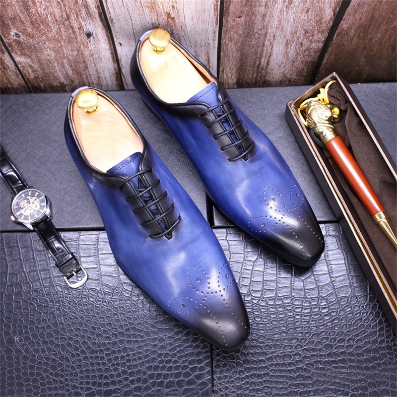 Hand Color Rubbing Business Leather Shoes