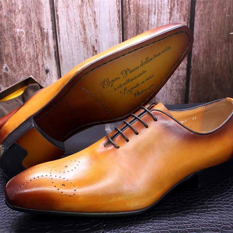 Hand Color Rubbing Business Leather Shoes