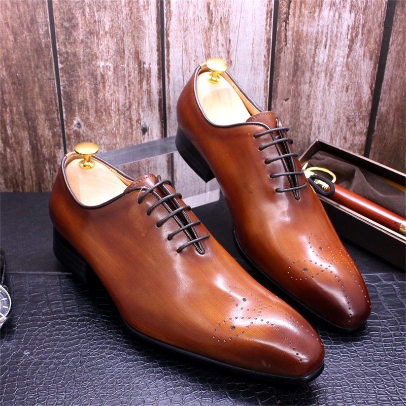 Hand Color Rubbing Business Leather Shoes